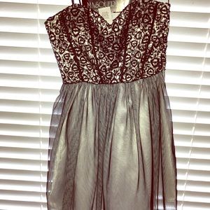 Black and white tulle dress